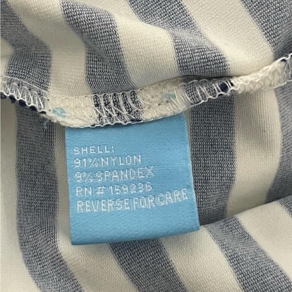 J McLaughlin Womens Striped Sleeveless Tank Top Large Blue Nautical Summer - Picture 5 of 5